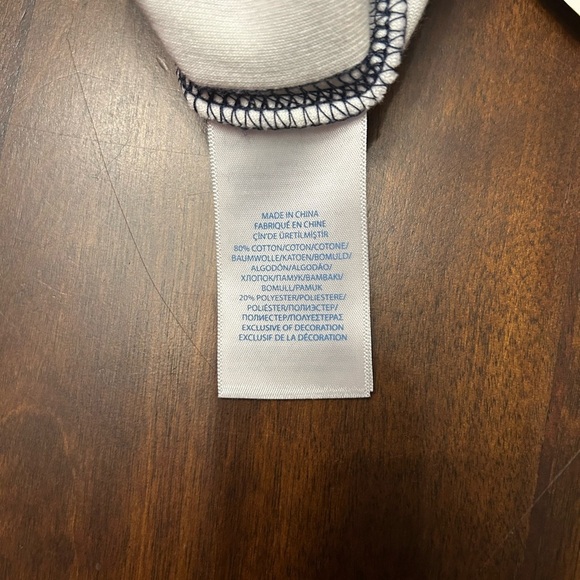 Ralph Lauren Navy and White Striped Kids Footie - Picture 3 of 3